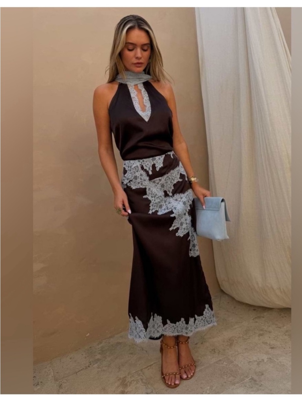 NWT Never Fully Dress Chocolate Melanie Skirt in Brown - Picture 2 of 12
